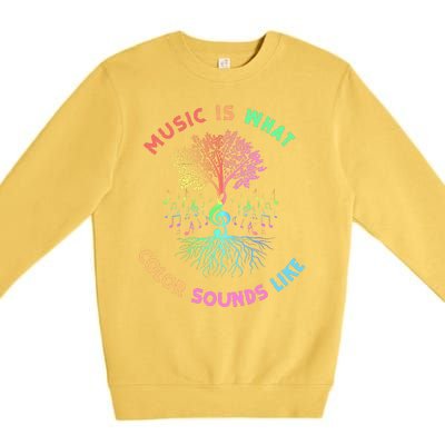 Music Is What Color Sounds Like Premium Crewneck Sweatshirt