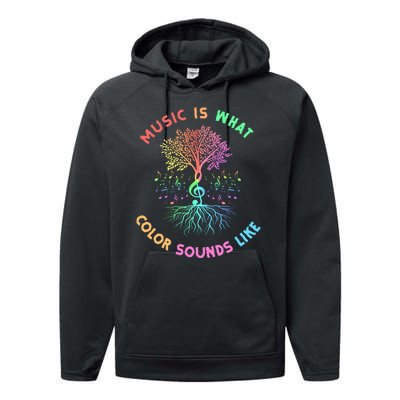 Music Is What Color Sounds Like Performance Fleece Hoodie