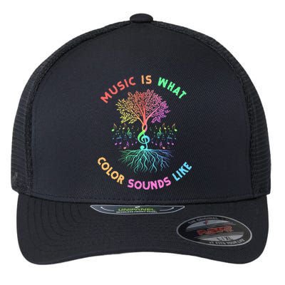 Music Is What Color Sounds Like Flexfit Unipanel Trucker Cap