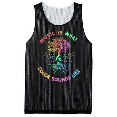 Music Is What Color Sounds Like Mesh Reversible Basketball Jersey Tank