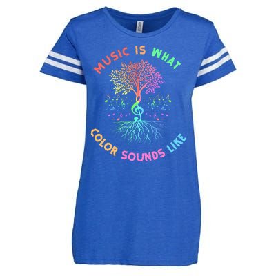 Music Is What Color Sounds Like Enza Ladies Jersey Football T-Shirt