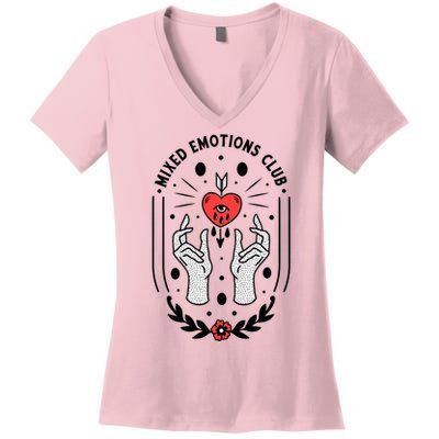 Mixed Emotions Club Women's V-Neck T-Shirt