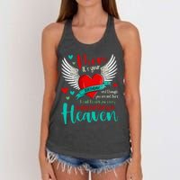 Mom ItS Your Birthday And Though You Are Not Here Women's Knotted Racerback Tank