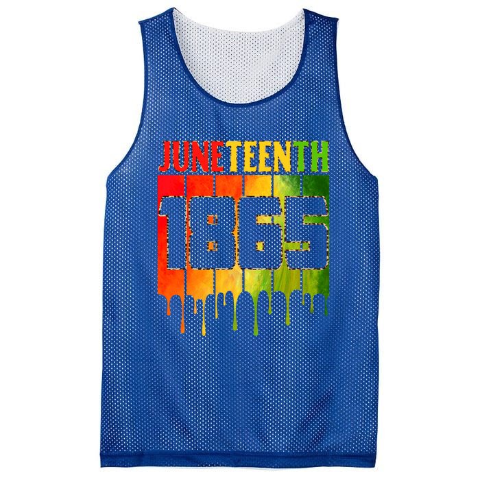 Melanin Juneteenth 1865 Black Freedom African American Blm Cool Gift Mesh Reversible Basketball Jersey Tank