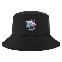 Meowica July 4h Funny Cat Bald Eagle American Flag Cool Comfort Performance Bucket Hat