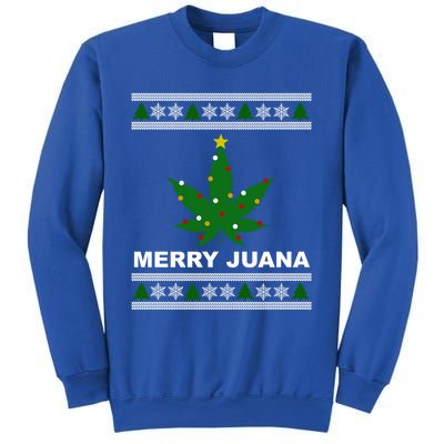 Merry Juana 420 Cannabis Weed Marijuana Ugly Christmas Cool Gift Sweatshirt