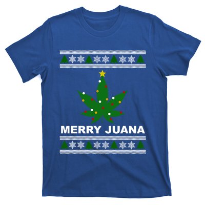 Merry Juana 420 Cannabis Weed Marijuana Ugly Christmas Cool Gift T-Shirt