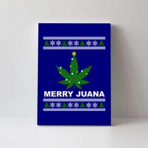 Merry Juana 420 Cannabis Weed Marijuana Ugly Christmas Cool Gift Canvas