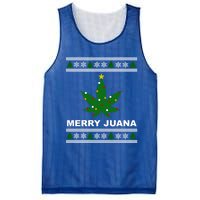 Merry Juana 420 Cannabis Weed Marijuana Ugly Christmas Cool Gift Mesh Reversible Basketball Jersey Tank