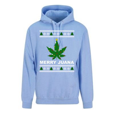 Merry Juana 420 Cannabis Weed Marijuana Ugly Christmas Cool Gift Unisex Surf Hoodie