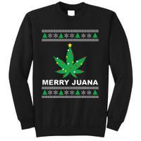 Merry Juana 420 Cannabis Weed Marijuana Ugly Christmas Sweatshirt