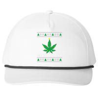 Merry Juana 420 Cannabis Weed Marijuana Ugly Christmas Snapback Five-Panel Rope Hat