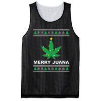 Merry Juana 420 Cannabis Weed Marijuana Ugly Christmas Mesh Reversible Basketball Jersey Tank