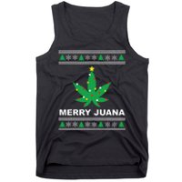 Merry Juana 420 Cannabis Weed Marijuana Ugly Christmas Tank Top