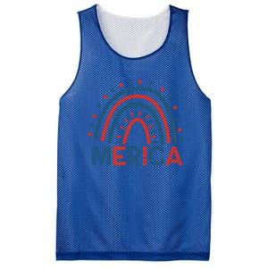 Merica July 4th American Flag Distressed Usa Rainbow Great Gift Mesh Reversible Basketball Jersey Tank