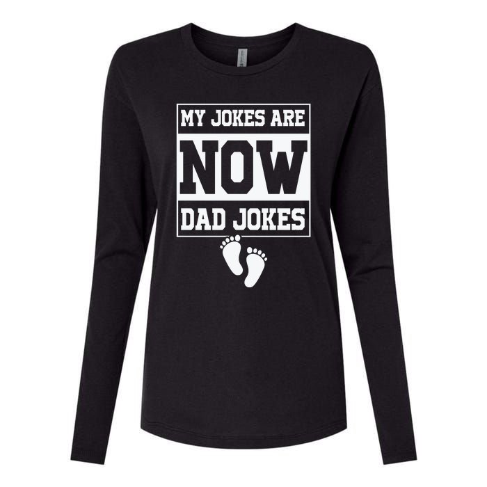 My Jokes Are Now Dad Jokes Funny First Time Dad Womens Cotton Relaxed Long Sleeve T-Shirt