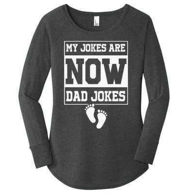 My Jokes Are Now Dad Jokes Funny First Time Dad Women's Perfect Tri Tunic Long Sleeve Shirt