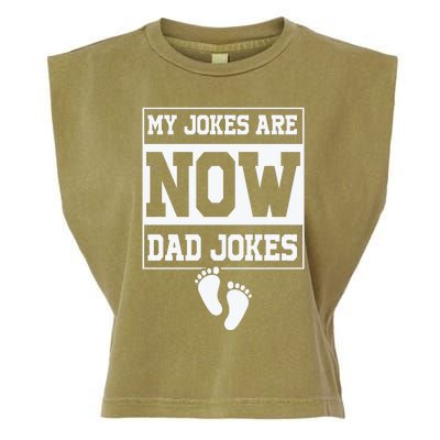 My Jokes Are Now Dad Jokes Funny First Time Dad Garment-Dyed Women's Muscle Tee