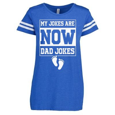 My Jokes Are Now Dad Jokes Funny First Time Dad Enza Ladies Jersey Football T-Shirt