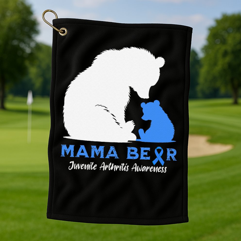 Mama-Bear Juvenile Arthritis Awareness Golf Towel