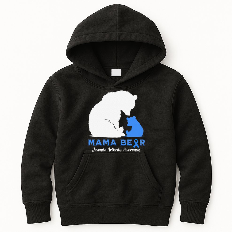 Mama-Bear Juvenile Arthritis Awareness Kids Hoodie