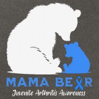 Mama-Bear Juvenile Arthritis Awareness Cotton Canvas Backpack