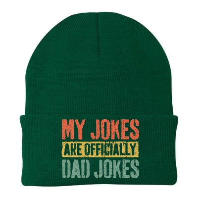 My Jokes Are Officially Dad Jokes Fathers Day Knit Cap Winter Beanie