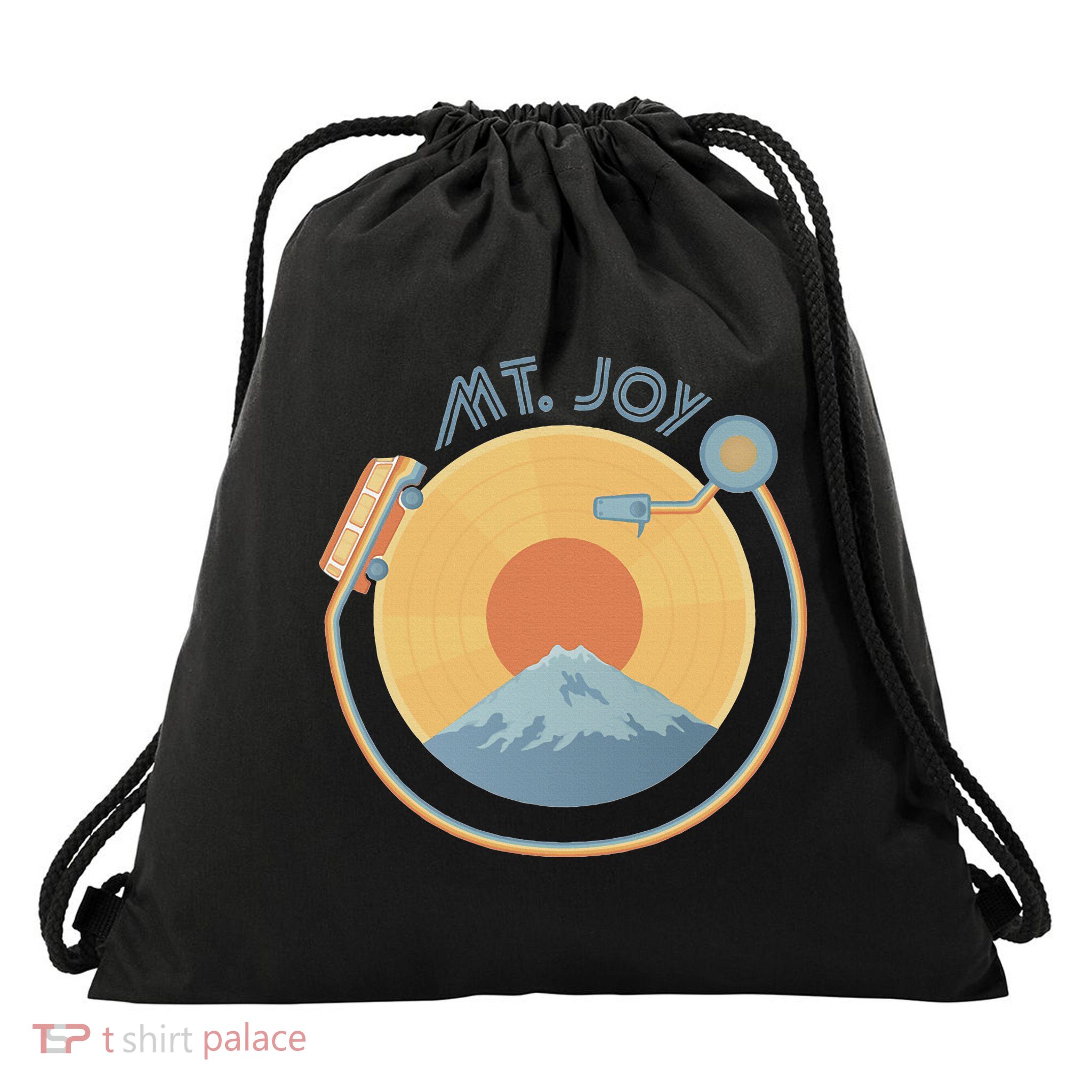 Mt Joy Artof The Record Caamp Lyrics Record Player Drawstring Bag