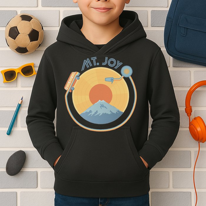 Mt Joy Artof The Record Caamp Lyrics Record Player Kids Hoodie