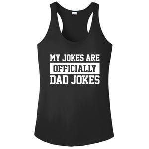 My Jokes Are Ly Dad Jokes Funny Dads Funny Gift Great Gift Ladies PosiCharge Competitor Racerback Tank