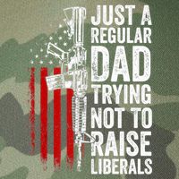 Mens Just A Regular Dad Trying Not To Raise Liberals Legacy Tie Dye Trucker Hat