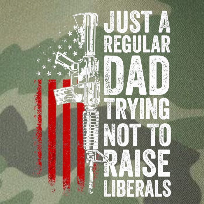 Mens Just A Regular Dad Trying Not To Raise Liberals Legacy Tie Dye Trucker Hat