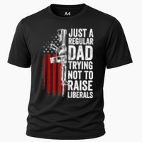 Mens Just A Regular Dad Trying Not To Raise Liberals Performance Shirt