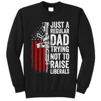 Mens Just A Regular Dad Trying Not To Raise Liberals Sweatshirt