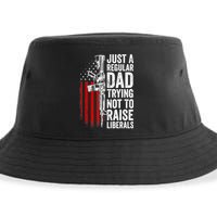 Mens Just A Regular Dad Trying Not To Raise Liberals Sustainable Bucket Hat