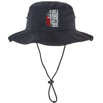 Mens Just A Regular Dad Trying Not To Raise Liberals Bucket Hat