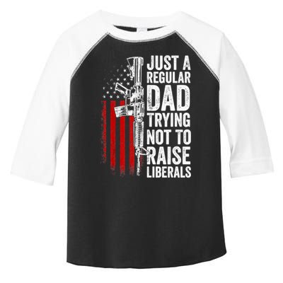 Mens Just A Regular Dad Trying Not To Raise Liberals Toddler Fine Jersey T-Shirt
