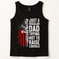 Mens Just A Regular Dad Trying Not To Raise Liberals Tank Top