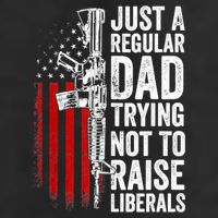 Mens Just A Regular Dad Trying Not To Raise Liberals Golf Towel