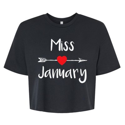 Miss January Birthday Month Celebration Bella+Canvas Jersey Crop Tee