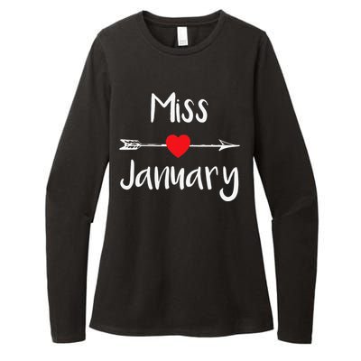 Miss January Birthday Month Celebration Womens CVC Long Sleeve Shirt