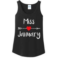 Miss January Birthday Month Celebration Ladies Essential Tank