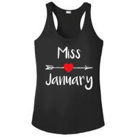 Miss January Birthday Month Celebration Ladies PosiCharge Competitor Racerback Tank