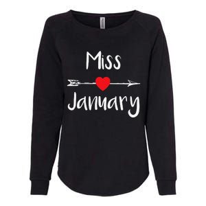 Miss January Birthday Month Celebration Womens California Wash Sweatshirt