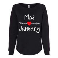 Miss January Birthday Month Celebration Womens California Wash Sweatshirt