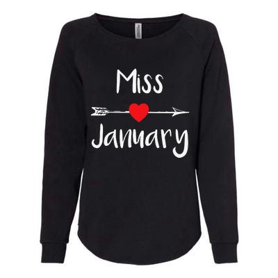 Miss January Birthday Month Celebration Womens California Wash Sweatshirt