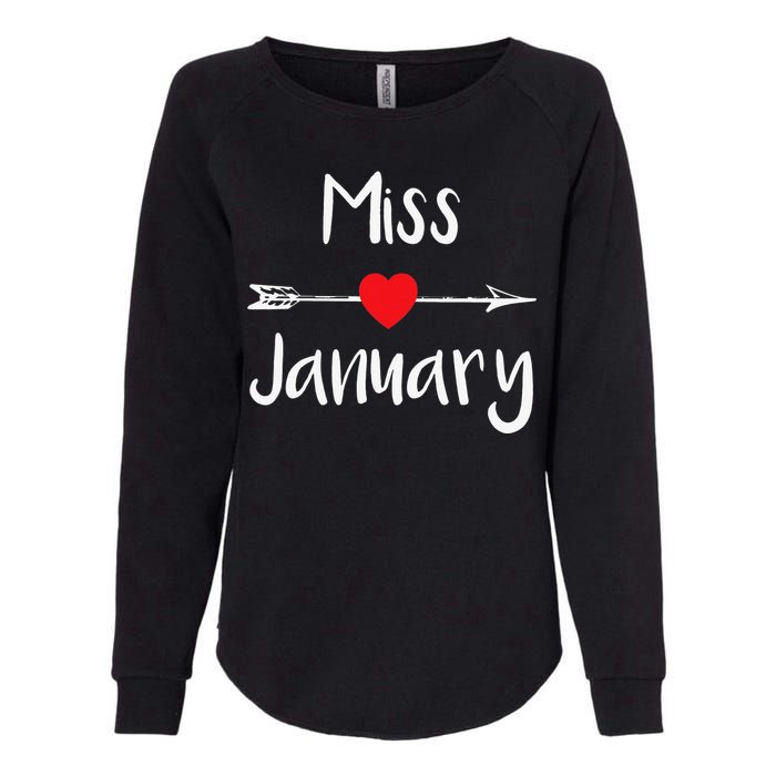 Miss January Birthday Month Celebration Womens California Wash Sweatshirt