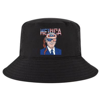 Merica Joe Biden 4th Of July Patriotic American Bandana Meaningful Gift Cool Comfort Performance Bucket Hat