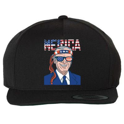 Merica Joe Biden 4th Of July Patriotic American Bandana Meaningful Gift Wool Snapback Cap