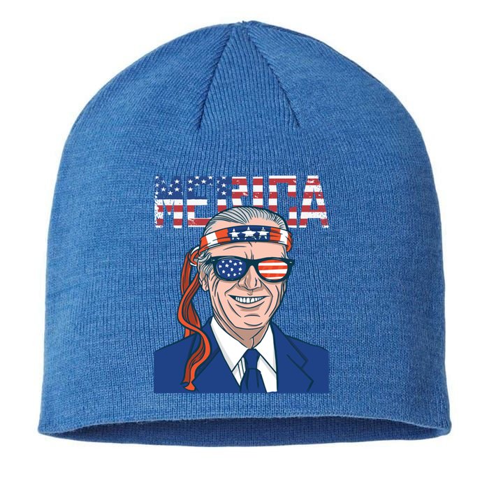 Merica Joe Biden 4th Of July Patriotic American Bandana Meaningful Gift Sustainable Beanie